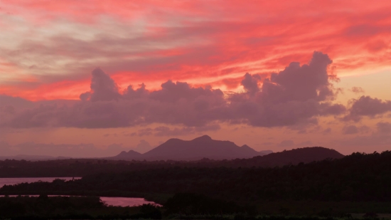 Sky, Mountain, Landscape, Range, Sunset, Clouds