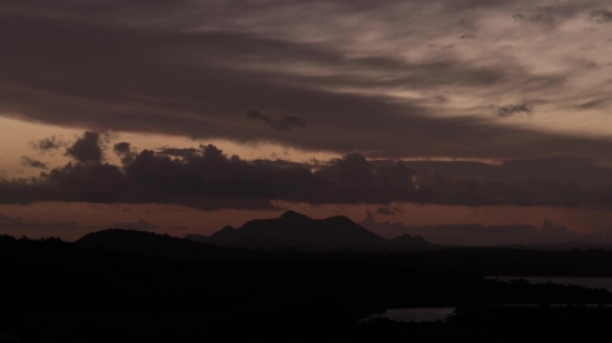 Sky, Sun, Sunset, Landscape, Range, Clouds