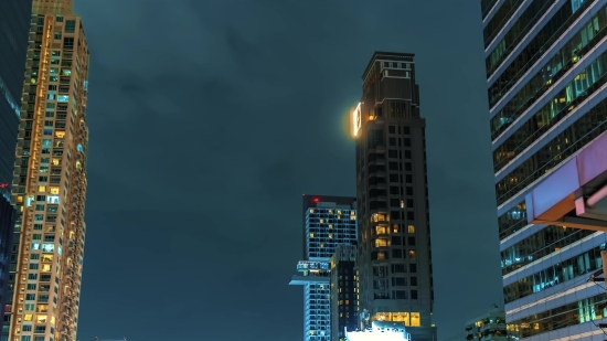 Skyscraper, City, Cityscape, Urban, Skyline, Night