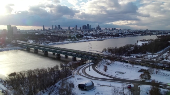 Snow, Landscape, Sky, Water, Travel, River