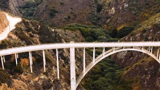 Steel Arch Bridge, Bridge, Structure, River, Landscape, Water