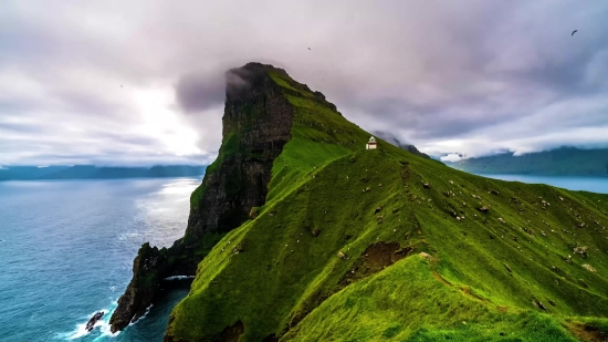 Storm Stock Footage, Geological Formation, Cliff, Promontory, Natural Elevation, Landscape