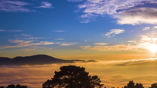 Sun, Sky, Clouds, Landscape, Sunset, Weather