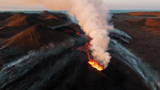 Volcano, Mountain, Natural Elevation, Geological Formation, Fire, Heat