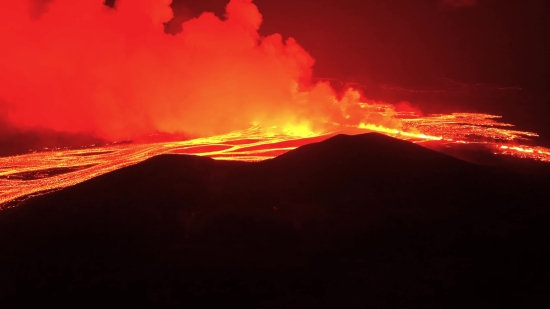 Volcano, Mountain, Natural Elevation, Geological Formation, Fire, Light