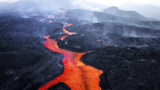 Volcano, Mountain, Natural Elevation, Geological Formation, Orange, Texture