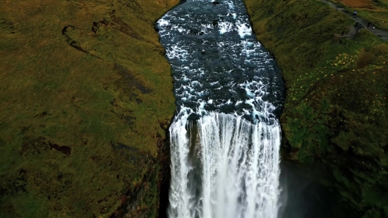 Waterfall, River, Rock, Stream, Water, Ice