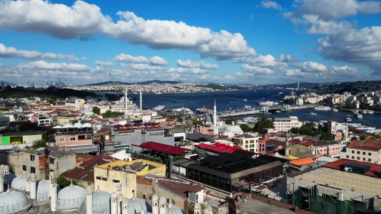 Waterfront, City, Town, Architecture, Cityscape, Sky