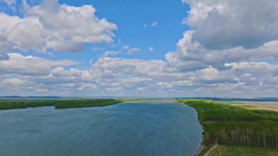 Wild West Stock Footage, Sky, Shoreline, Landscape, Water, Clouds